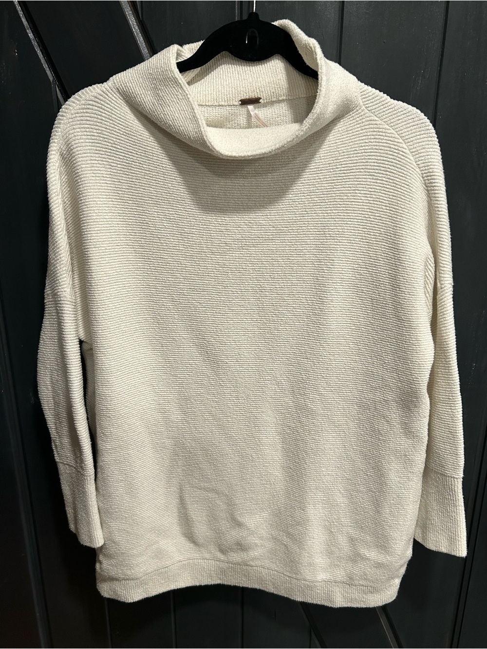 Free People Ottoman Slouchy Tunic Sweater Cream Ecru Size Small EUC